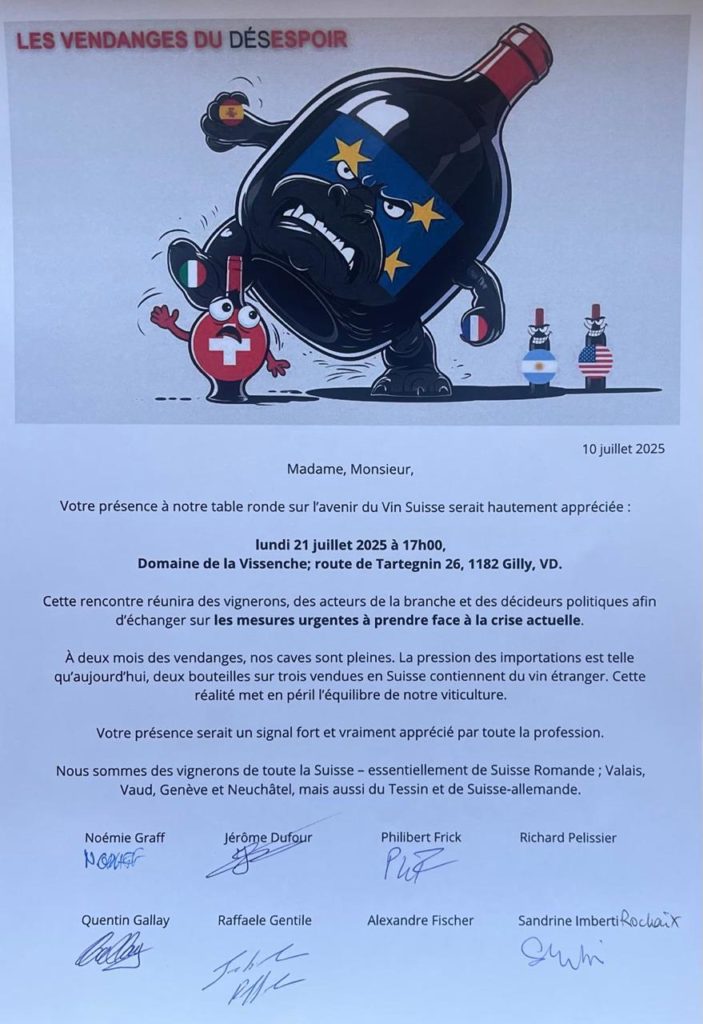 Les vendanges du désespoir signatures