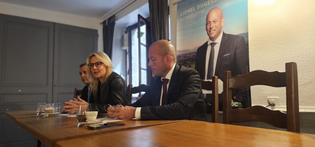 Conférence de Presse sur la sécurité: Céline Amaudruz et Lionel Dugerdil